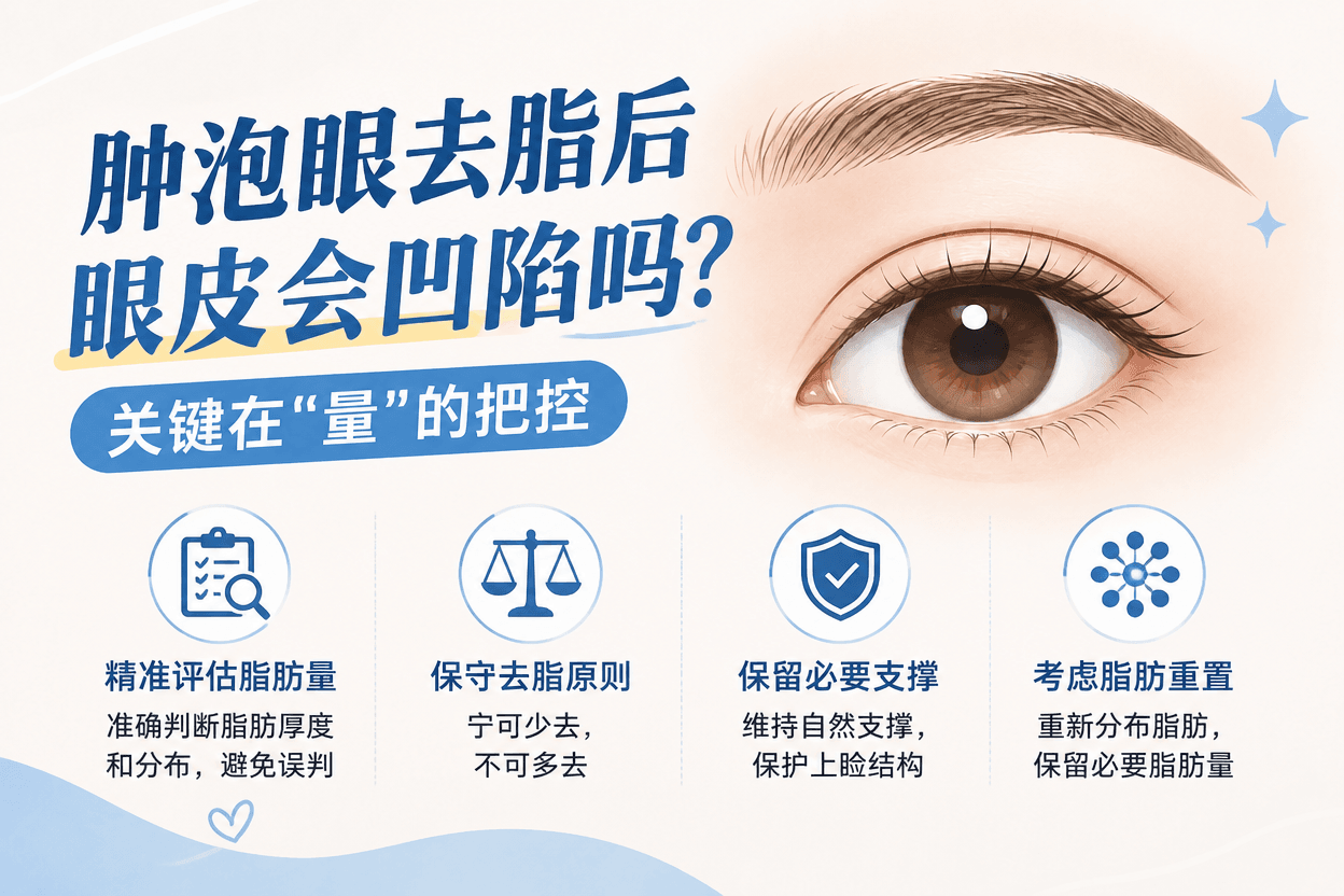 肿泡眼去脂后眼皮会凹陷吗？关键在