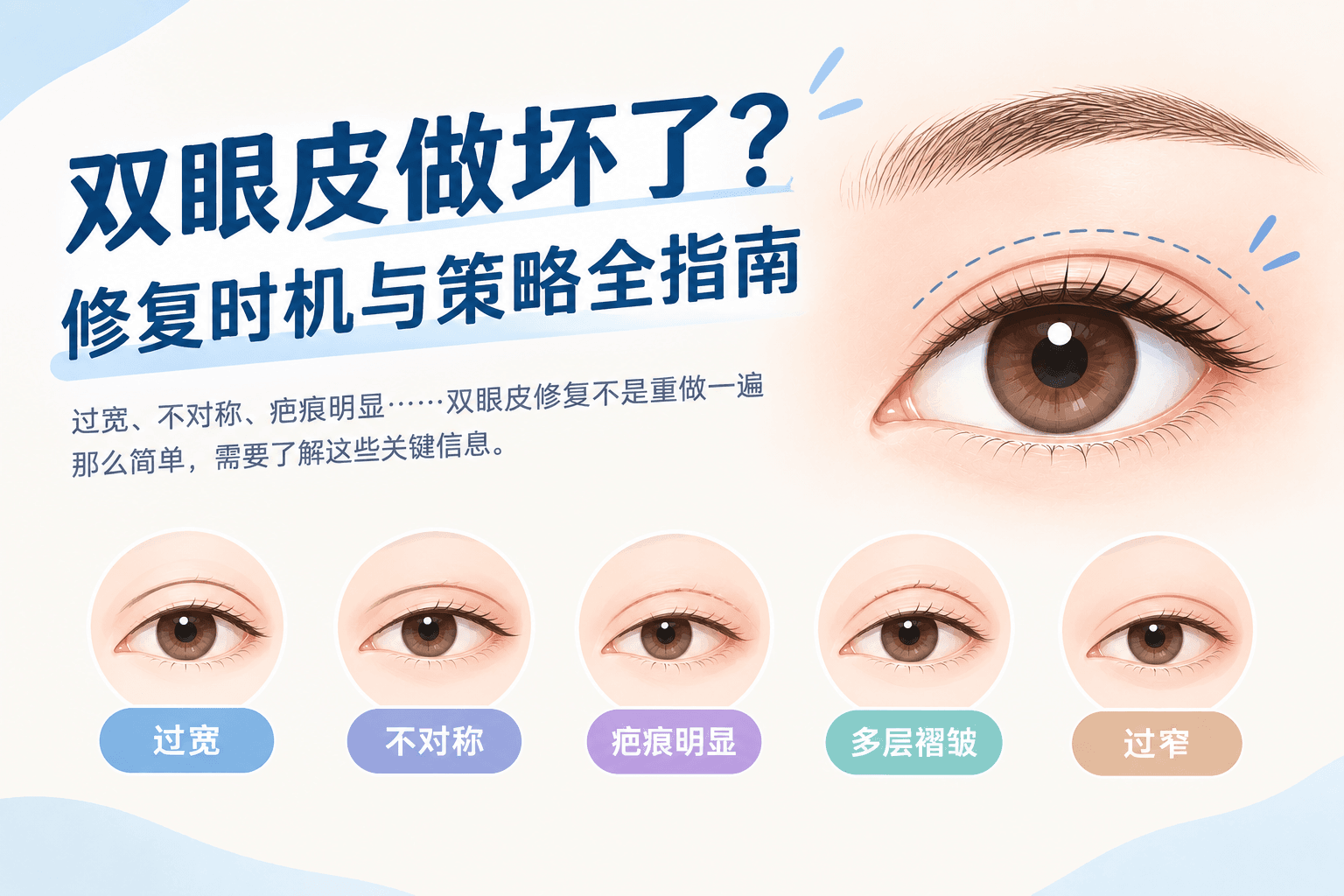双眼皮做坏了？修复时机与策略全指南