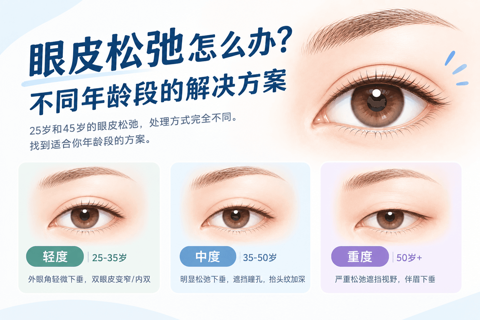 眼皮松弛怎么办？不同年龄段的解决方案