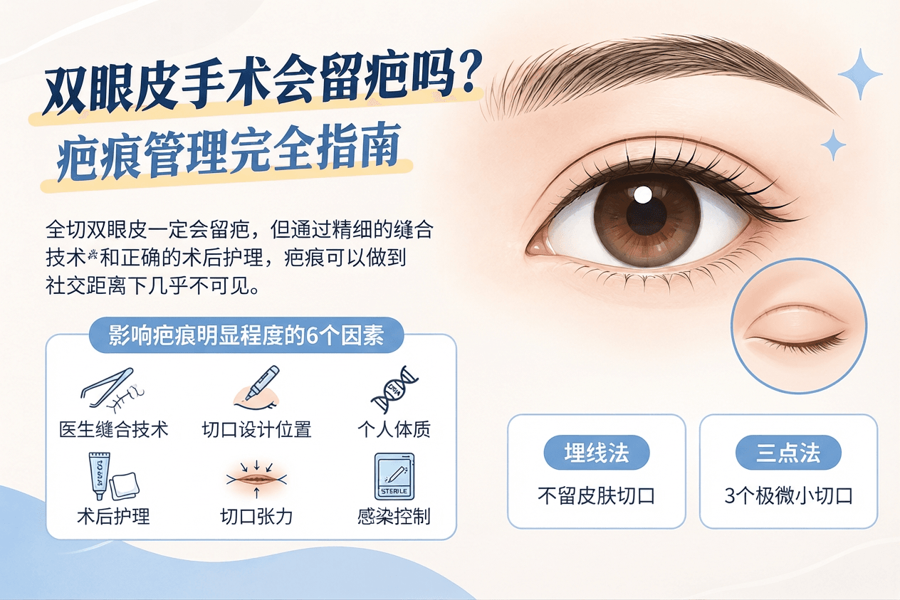 双眼皮手术会留疤吗？疤痕管理完全指南